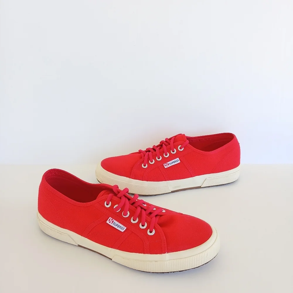Superga Red Sneakers Women's Size 10